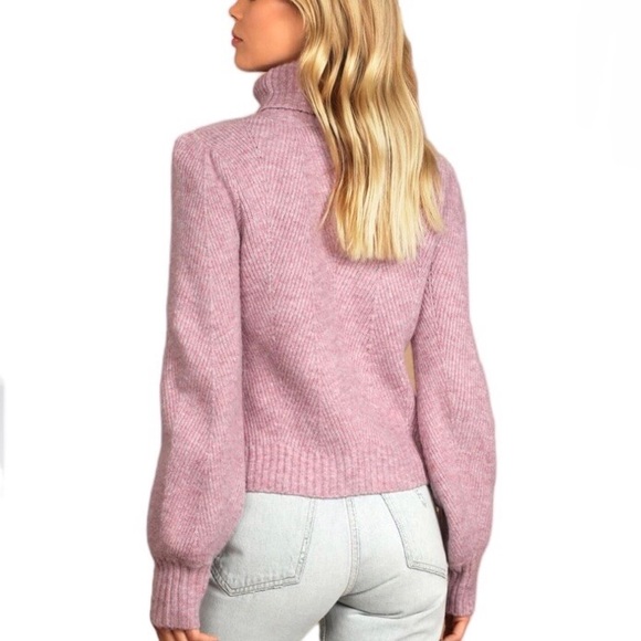 Lulu's Lavender Knit Turtleneck Sweater Long Sleeve Oversized Size S NEW - Picture 4 of 8